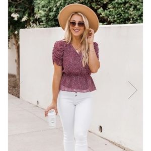 Pink Lily Purple Blouse